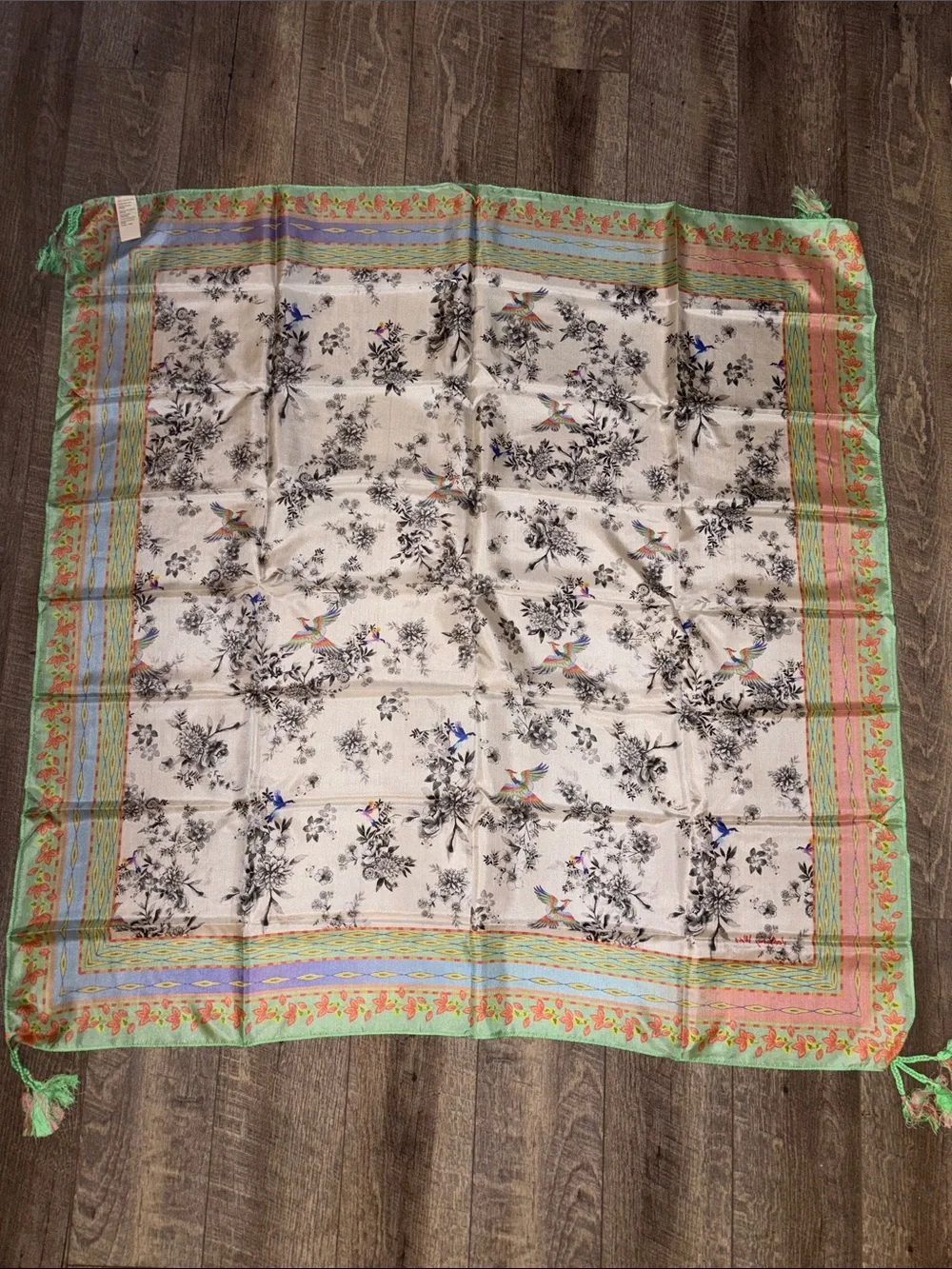 Johnny Was Dreamer Garden Silk Scarf NIB